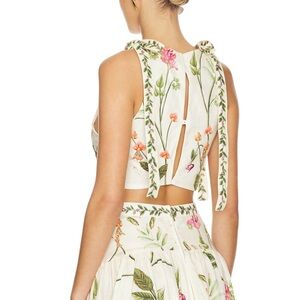 Agua Bendita Floral Sleeveless Crop Top
